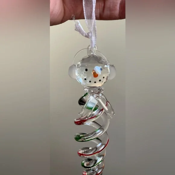 Snowman spiral icicle glass ornament by Roman, Inc - Picture 3 of 3